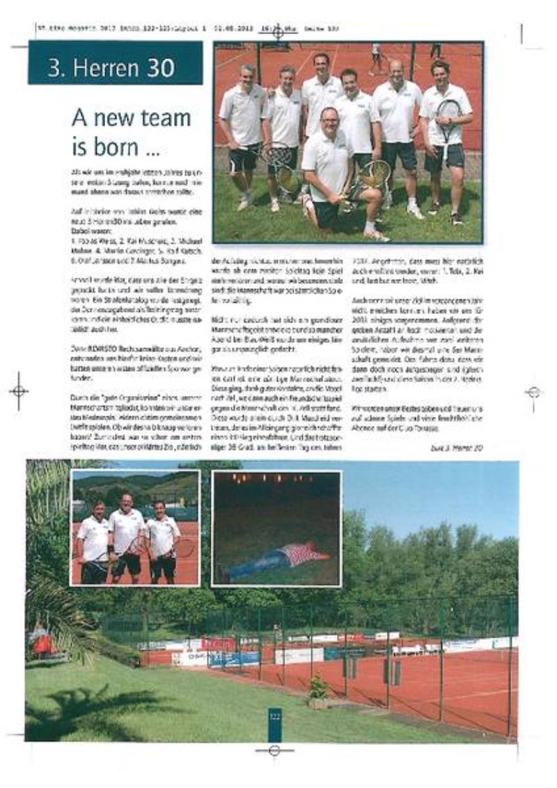 A new team is born - die Herren 30 bei Blau-Weiß Aachen